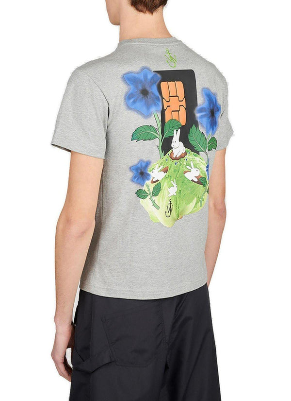 J.W. Anderson Graphic Printed Crewneck T-shirt - Men - Piano Luigi