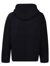 J.W. Anderson Jwa Anchor Logo Black Hoodie - Men - Piano Luigi