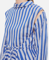 J.W. Anderson Striped Asymmetric Cotton Shirt Tunic - Women - Piano Luigi