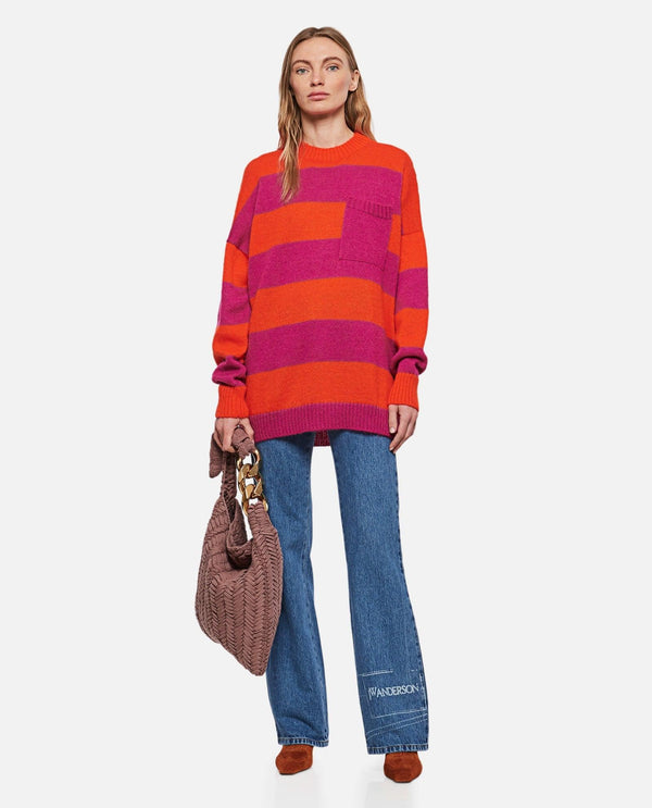 J.W. Anderson Striped Mohair Blend Jumper - Women - Piano Luigi