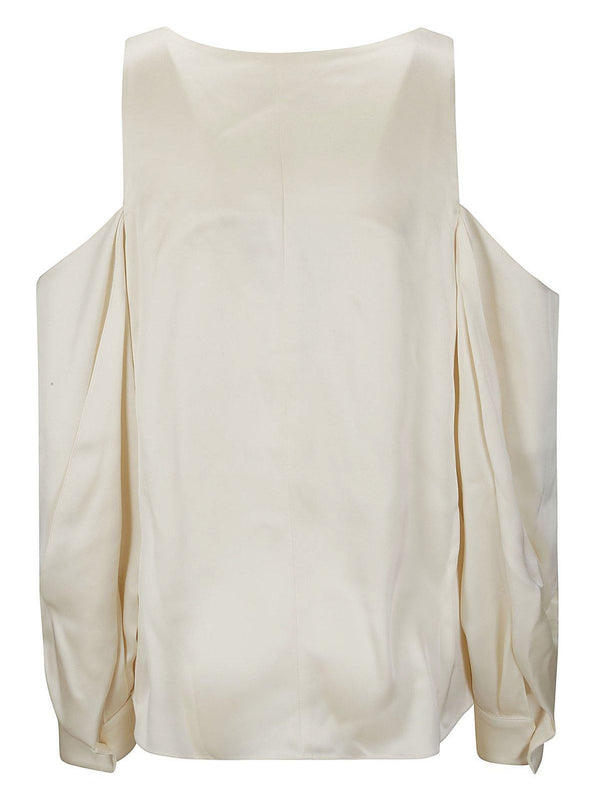 J.W. Anderson Twisted Cold Shoulder Pleated Blouse - Women - Piano Luigi