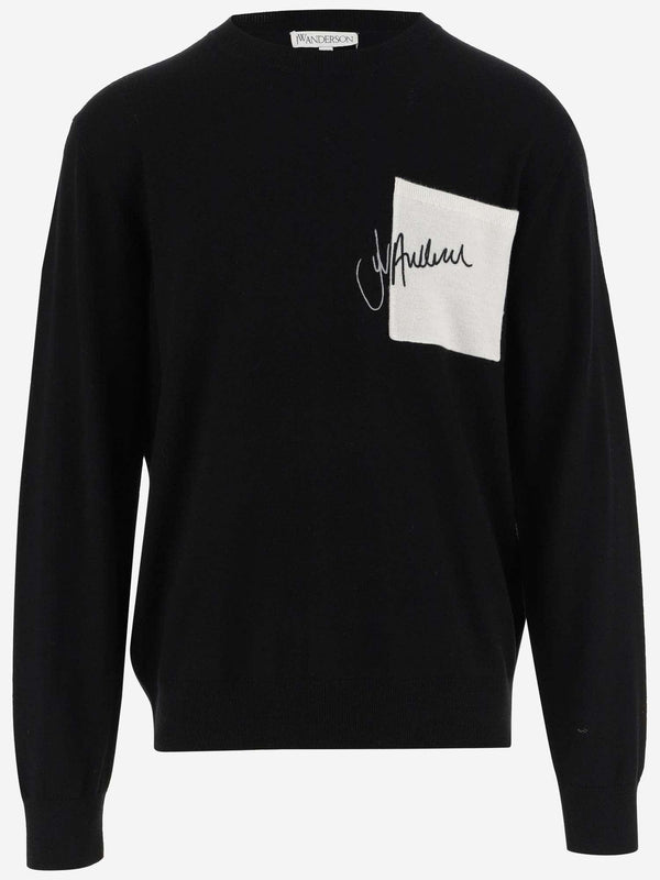 J.W. Anderson Wool Pullover With Logo - Men - Piano Luigi