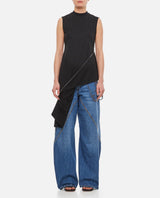 J.W. Anderson Zip Detail Cotton Sleeveless Top - Women - Piano Luigi