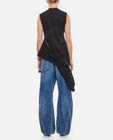 J.W. Anderson Zip Detail Cotton Sleeveless Top - Women - Piano Luigi