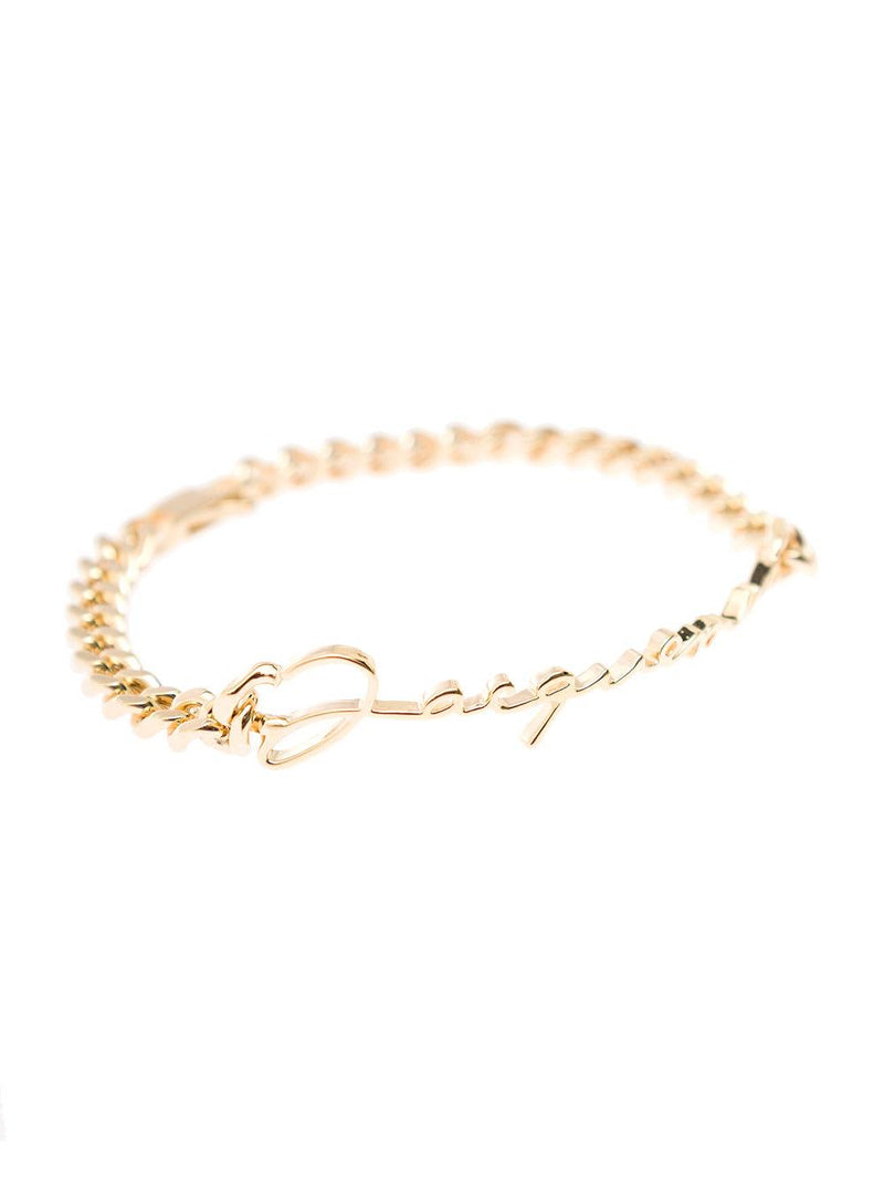 Jacquemus Gold-tone La Gourmette Logo Chain Link Bracelet In Brass Woman - Women - Piano Luigi