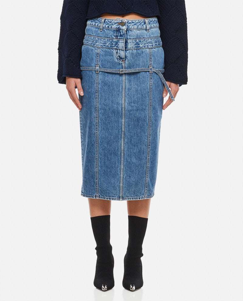 Jacquemus La Jupe De Nimes Criollo Denim Midi Skirt - Women - Piano Luigi