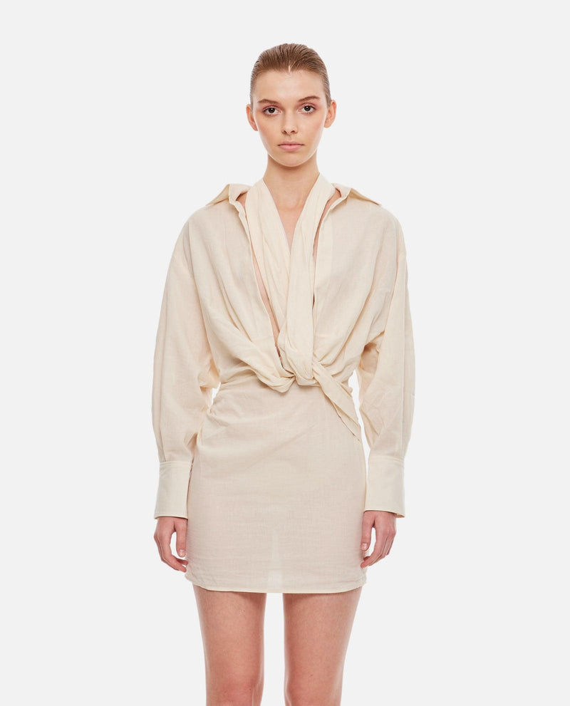 Jacquemus La Robe Agui Cotton Mini Dress - Women - Piano Luigi