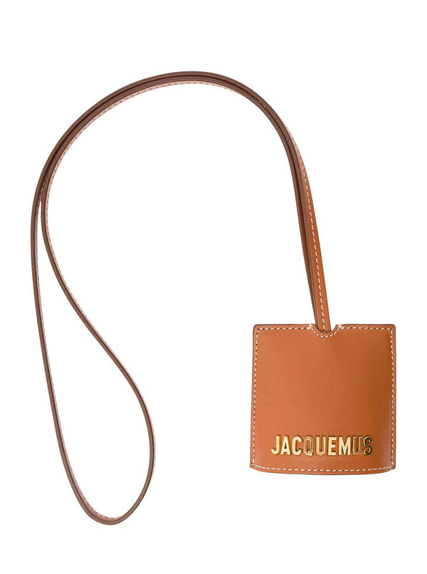 Jacquemus le Porte Cle Bagage Brown Key-chain With Logo Lettering In Smooth Leather Man - Men - Piano Luigi