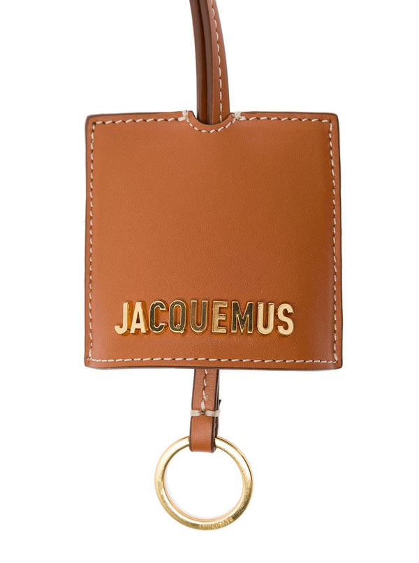 Jacquemus le Porte Cle Bagage Brown Key-chain With Logo Lettering In Smooth Leather Man - Men - Piano Luigi