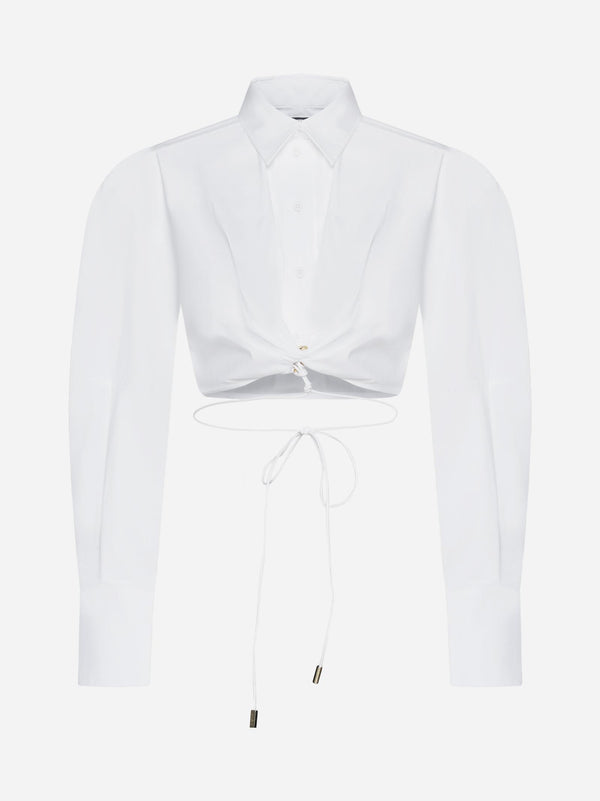 Jacquemus Plidao Cotton Cropped Shirt - Women - Piano Luigi