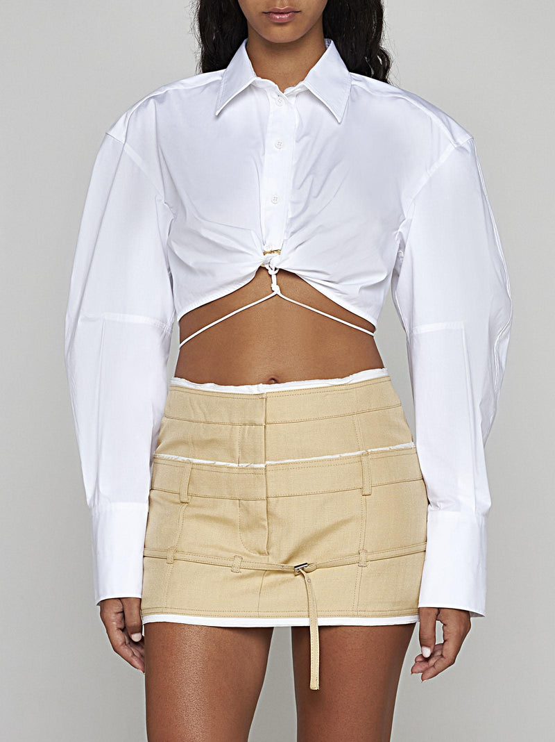 Jacquemus Plidao Cotton Cropped Shirt - Women - Piano Luigi