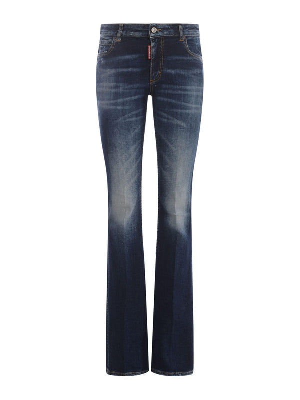 Jeans Dsquared2 medium Waist Flare In Denim - Unisex - Piano Luigi