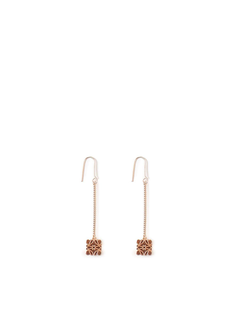 Loewe Anagram Drop Earrings In Sterling Silver - Women - Piano Luigi