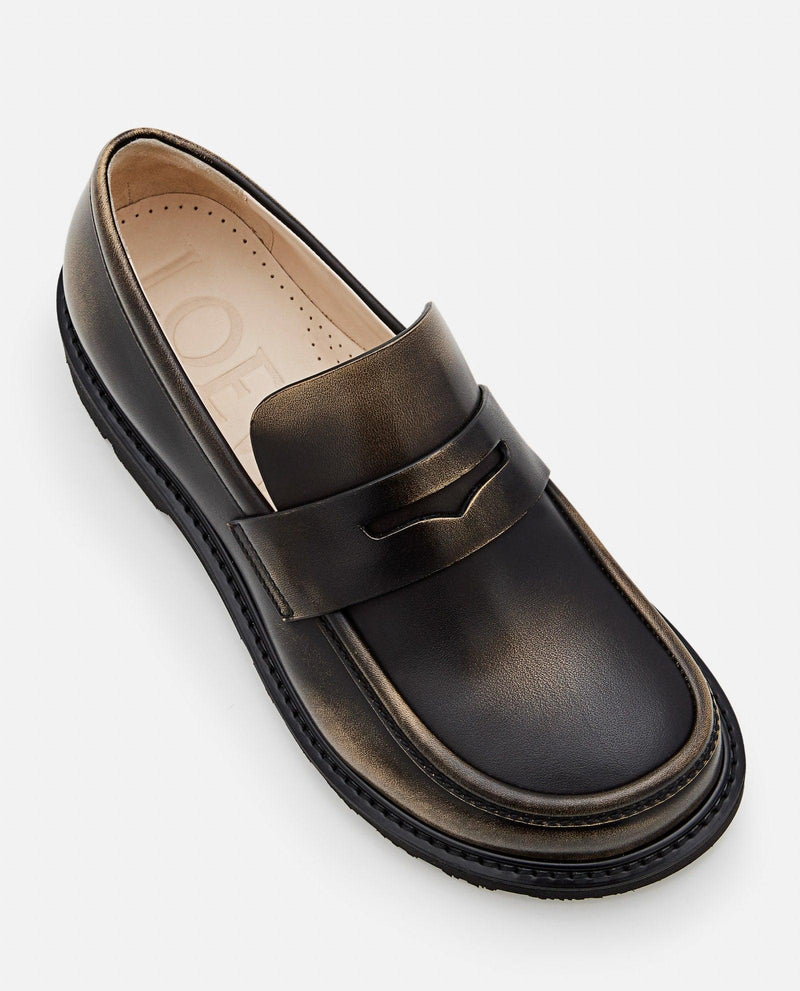 Loewe Blaze Leather Loafers - Women - Piano Luigi