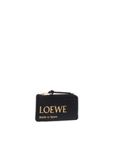 Loewe Card Holder With Embossed Logo In Shiny Nappa Calfskin - Women - Piano Luigi