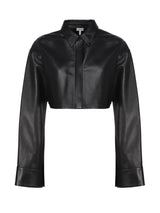 Loewe Crop-top Shirt In Leather - Women - Piano Luigi