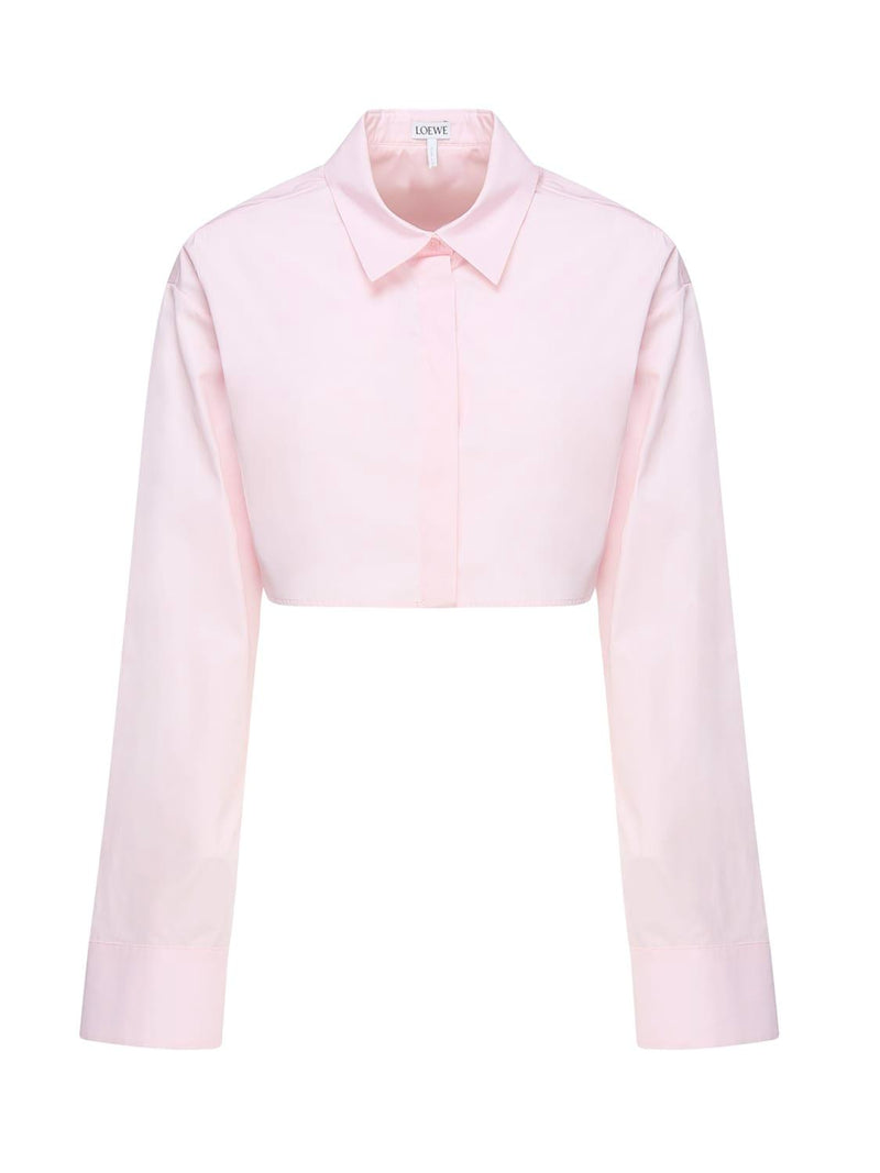 Loewe Cropped Cotton Shirt - Women - Piano Luigi