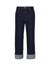 Loewe Fisherman Jeans In Denim With Turn-up - Men - Piano Luigi