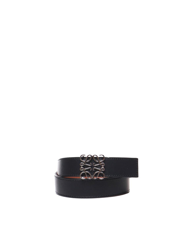 Loewe Reversible Anagram Belt In Calfskin - Women - Piano Luigi