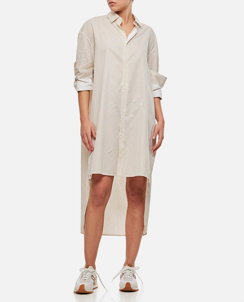 Loewe Stripe Turn Up Cotton Shirt Dress - Women - Piano Luigi