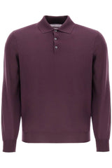 Long-sleeved Polo Shirt In Virgin Wool And Cashmere Brunello Cucinelli - Men - Piano Luigi