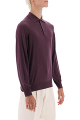 Long-sleeved Polo Shirt In Virgin Wool And Cashmere Brunello Cucinelli - Men - Piano Luigi