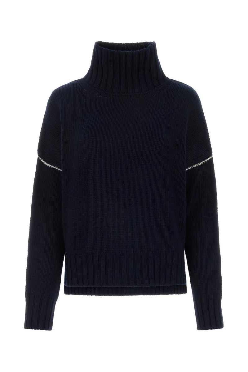 Midnight Blue Wool Sweater Woolrich - Women - Piano Luigi