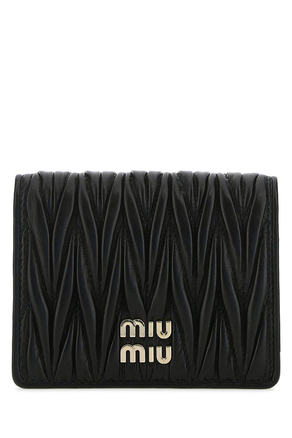 Miu Miu Black Leather Wallet - Women - Piano Luigi
