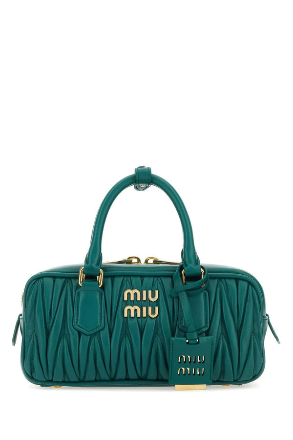 Miu Miu Emerald Green Leather Handbag - Women - Piano Luigi