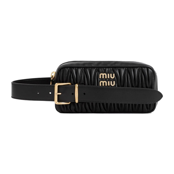 Miu Miu Logo-lettering Zipped Clutch Bag - Women - Piano Luigi