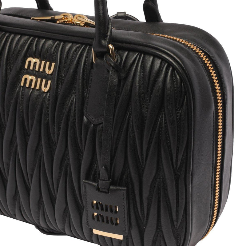 Miu Miu Logo-lettering Zipped Handbag - Women - Piano Luigi