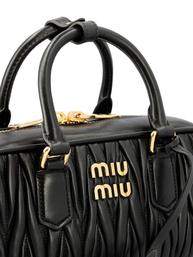 Miu Miu Logo Lettering Zipped Tote Bag - Women - Piano Luigi