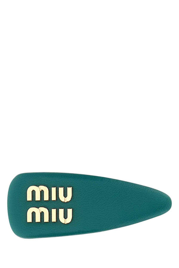 Miu Miu Logo Plaque Hair Clip - Women - Piano Luigi