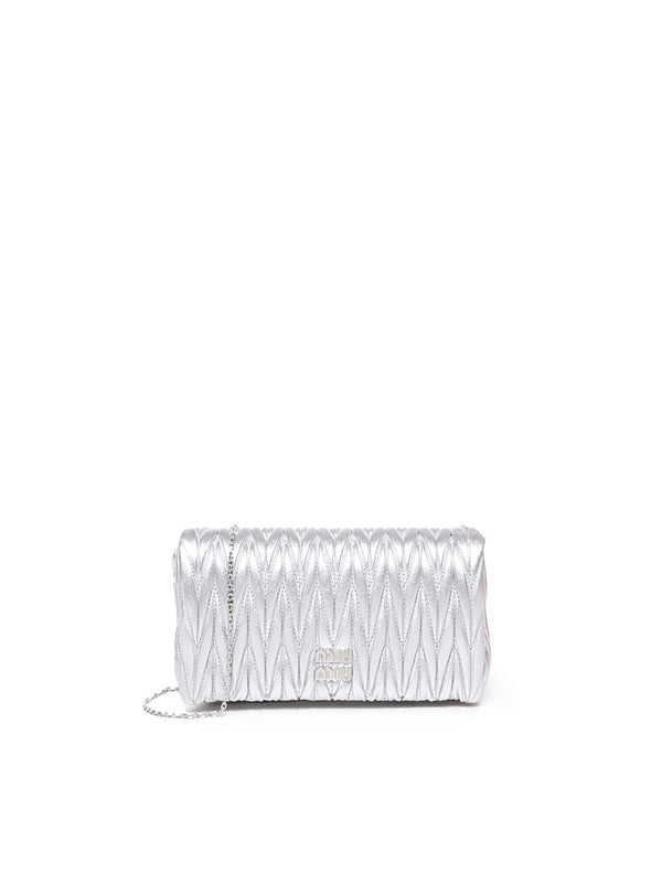 Miu Miu Pouch With Chain In Quilted Nappa - Women - Piano Luigi
