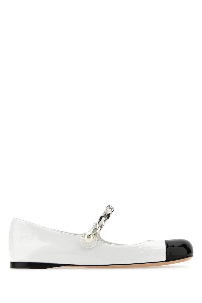 Miu Miu Two-tone Leather Ballerinas - Women - Piano Luigi