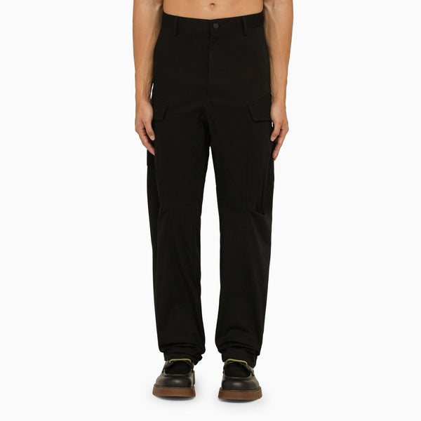 Moncler Black Cotton Cargo Trousers - Men - Piano Luigi