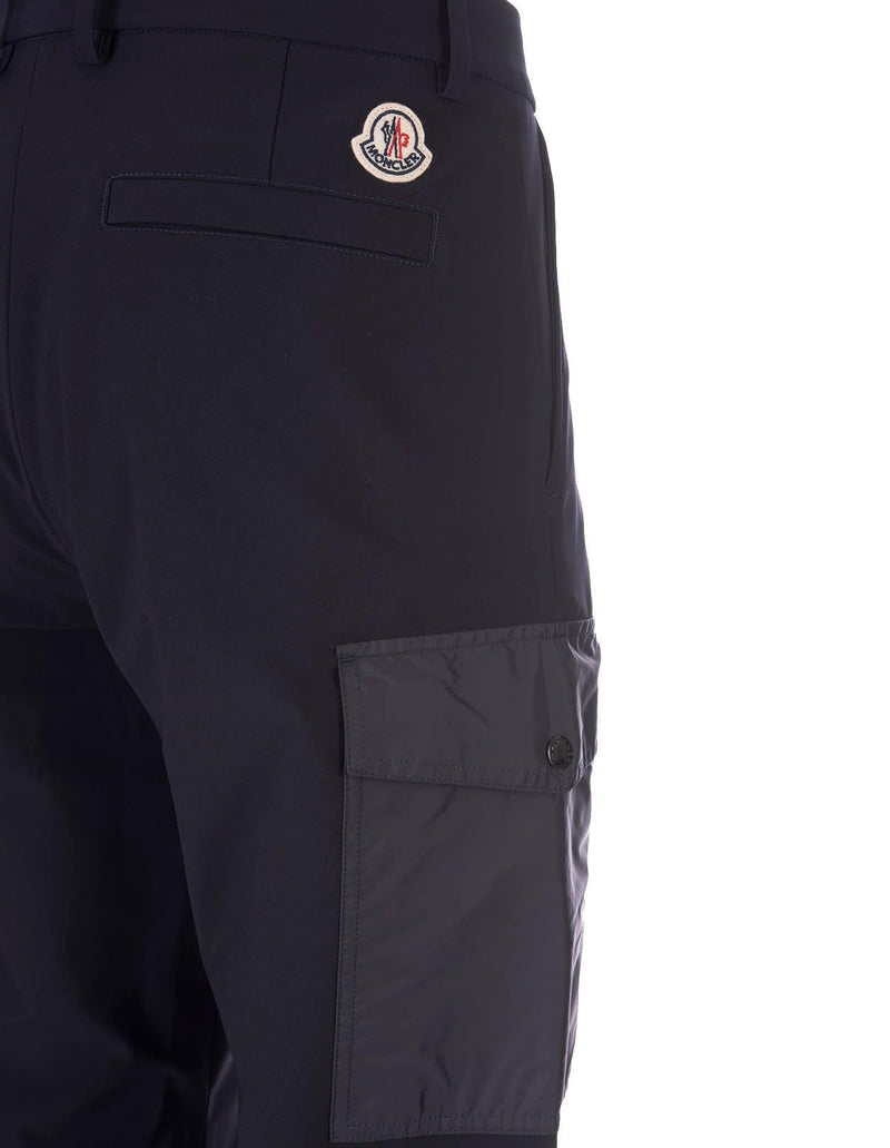 Moncler Blue Jersey Cargo Trousers - Men - Piano Luigi