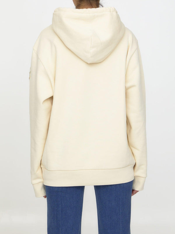 Moncler Embroidered Cotton Hoodie - Women - Piano Luigi