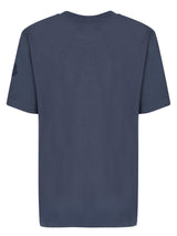 Moncler Embroidered Logo Blue T-shirt - Men - Piano Luigi