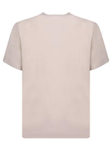 Moncler Embroidered Logo Taupe T-shirt - Men - Piano Luigi