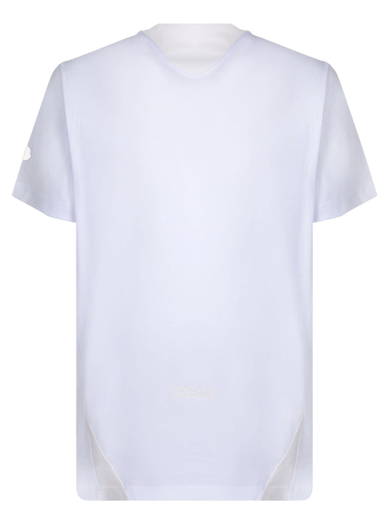 Moncler Embroidered Logo White T-shirt - Men - Piano Luigi