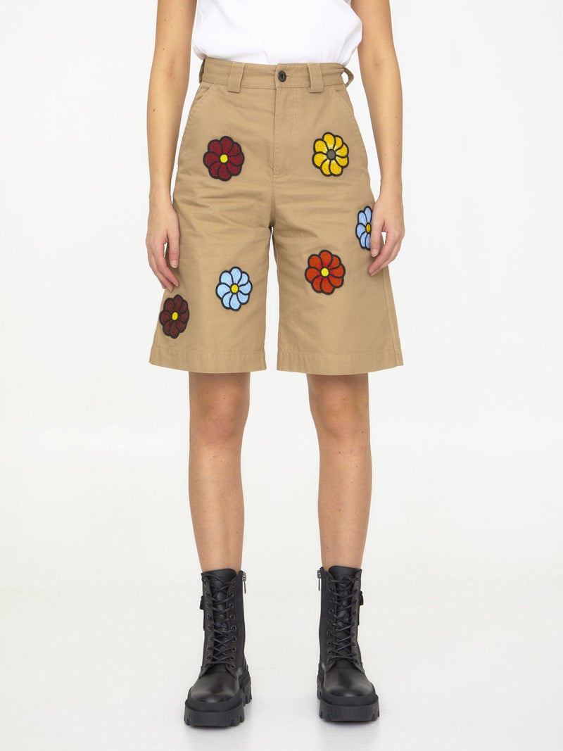 Moncler Floral Embroideries Bermuda Shorts - Women - Piano Luigi