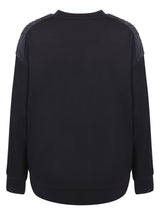 Moncler Frontal Logo Black Sweatshirt - Women - Piano Luigi