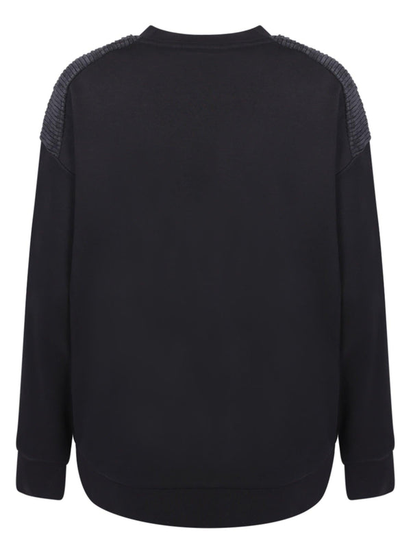 Moncler Frontal Logo Black Sweatshirt - Women - Piano Luigi