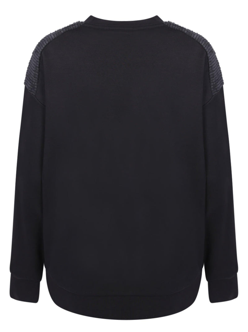 Moncler Frontal Logo Black Sweatshirt - Women - Piano Luigi