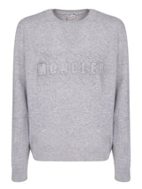 Moncler Frontal Logo Grey Pullover - Women - Piano Luigi