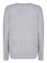 Moncler Frontal Logo Grey Pullover - Women - Piano Luigi