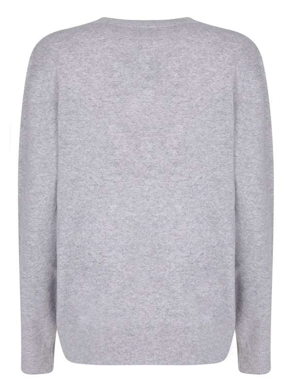 Moncler Frontal Logo Grey Pullover - Women - Piano Luigi