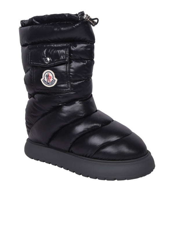 Moncler Gaia Pocket Mid Black Boots - Women - Piano Luigi