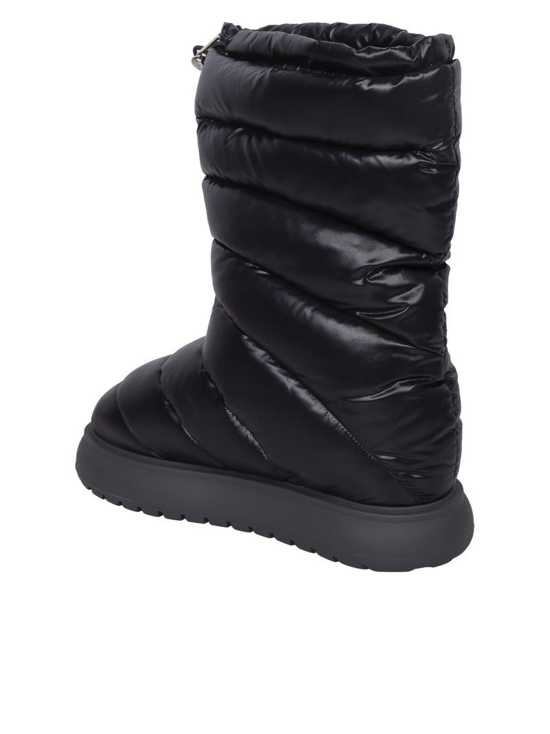 Moncler Gaia Pocket Mid Black Boots - Women - Piano Luigi